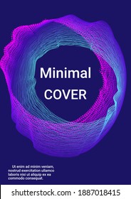 Artistic cover design. Modern abstract background.  Creative sound background with abstract gradient line.