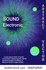Diseño artístico de portada. Plantilla de diseño moderna.  Fondo de sonido creativo con línea de gradiente abstracto.