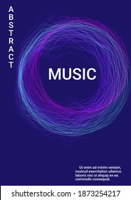 Artistic cover design. Modern design template.  Creative sound background with abstract gradient line.
