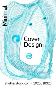 Artistic cover design. Modern design template.  Creative sound background with abstract gradient line.