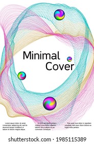 Diseño artístico de portada. Plantilla de diseño moderna.  Volante de sonido para crear una portada abstracta, banner, afiche, folleto de moda.