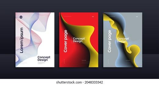Artistic cover page design. Creative liquid color background in concept of brochure, business Presentation, annual report, magazine.