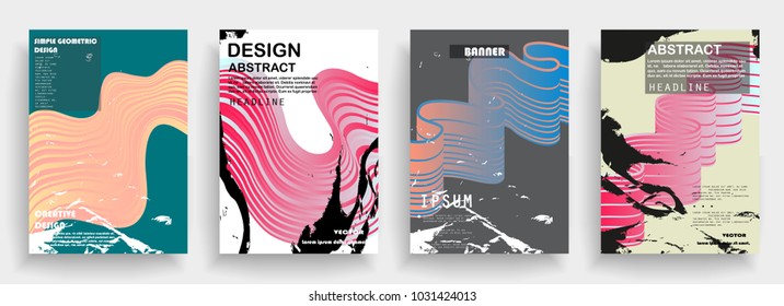 Diseño de cubiertas artísticas. Fondos de colores creativos. Diseño futurista de moda