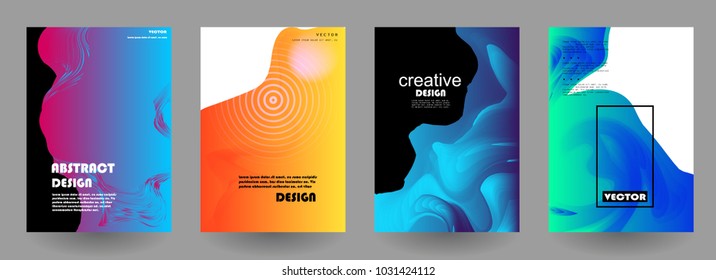 Artistic covers design. Creative colors backgrounds. Trendy futuristic design