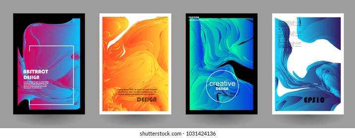 Artistic covers design. Creative colors backgrounds. Trendy futuristic design