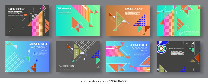 Artistic covers design. Creative colors backgrounds. Trendy futuristic design