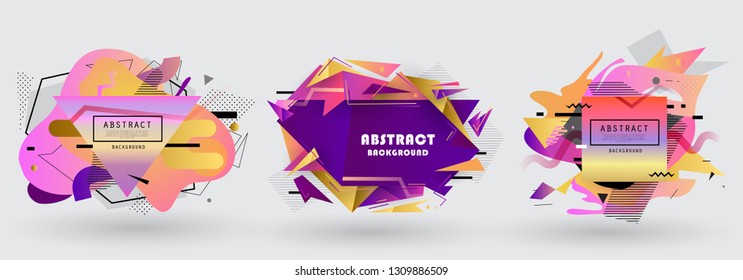 Artistic covers design. Creative colors backgrounds. Trendy futuristic design