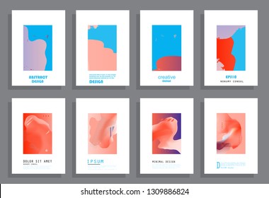 Artistic covers design. Creative colors backgrounds. Trendy futuristic design