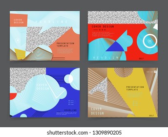 Artistic covers design. Creative colors backgrounds. Trendy futuristic design