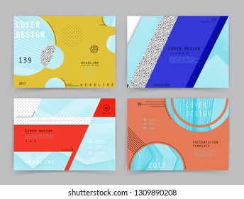 Artistic covers design. Creative colors backgrounds. Trendy futuristic design