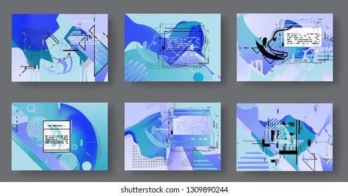 Artistic covers design. Creative colors backgrounds. Trendy futuristic design