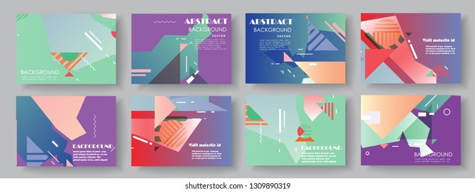 Artistic covers design. Creative colors backgrounds. Trendy futuristic design