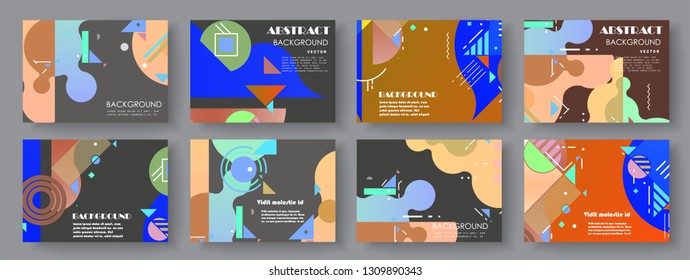Artistic covers design. Creative colors backgrounds. Trendy futuristic design