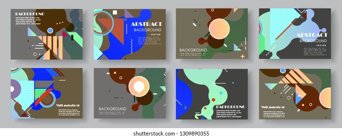 Artistic covers design. Creative colors backgrounds. Trendy futuristic design