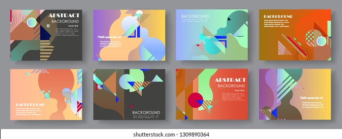 Artistic covers design. Creative colors backgrounds. Trendy futuristic design