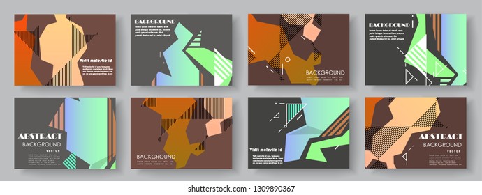 Artistic covers design. Creative colors backgrounds. Trendy futuristic design
