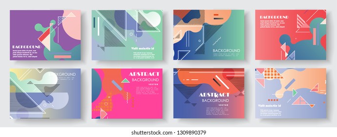 Artistic covers design. Creative colors backgrounds. Trendy futuristic design