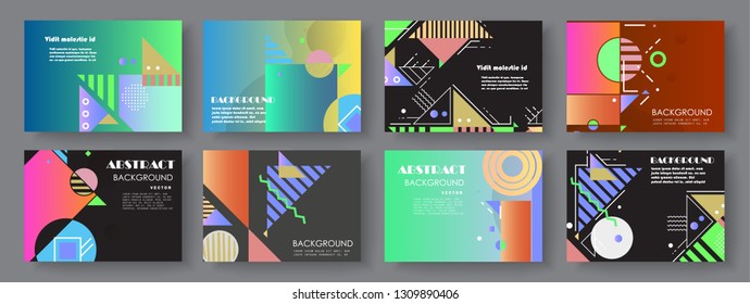 Artistic covers design. Creative colors backgrounds. Trendy futuristic design