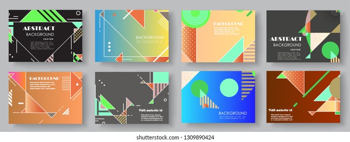 Artistic covers design. Creative colors backgrounds. Trendy futuristic design