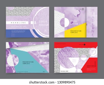 Artistic covers design. Creative colors backgrounds. Trendy futuristic design