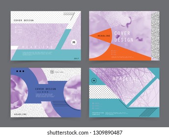 Artistic covers design. Creative colors backgrounds. Trendy futuristic design