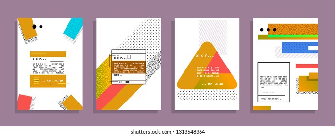 Artistic covers design. Creative colors backgrounds. Trendy futuristic design