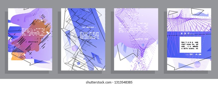 Artistic covers design. Creative colors backgrounds. Trendy futuristic design