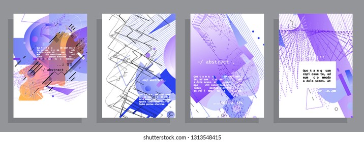 Artistic covers design. Creative colors backgrounds. Trendy futuristic design
