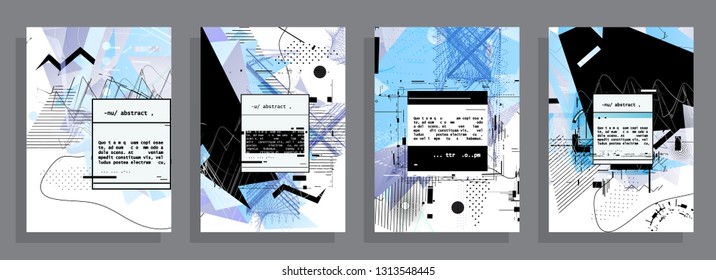 Artistic covers design. Creative colors backgrounds. Trendy futuristic design