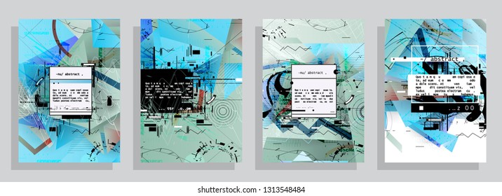 Artistic covers design. Creative colors backgrounds. Trendy futuristic design