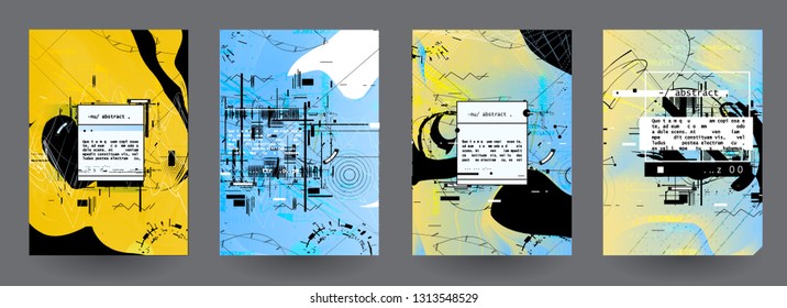 Artistic covers design. Creative colors backgrounds. Trendy futuristic design