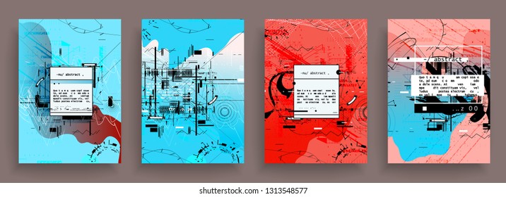 Artistic covers design. Creative colors backgrounds. Trendy futuristic design