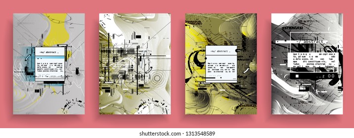 Artistic covers design. Creative colors backgrounds. Trendy futuristic design
