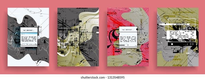 Artistic covers design. Creative colors backgrounds. Trendy futuristic design