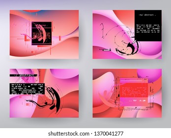 Artistic covers design. Creative colors backgrounds. Trendy futuristic design