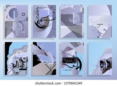 Artistic covers design. Creative colors backgrounds. Trendy futuristic design