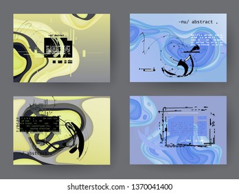 Artistic covers design. Creative colors backgrounds. Trendy futuristic design