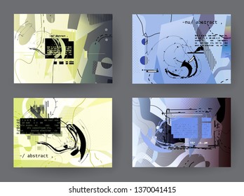 Artistic covers design. Creative colors backgrounds. Trendy futuristic design