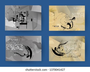 Artistic covers design. Creative colors backgrounds. Trendy futuristic design