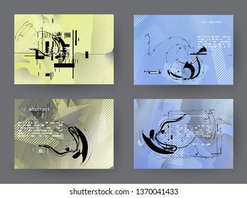 Artistic covers design. Creative colors backgrounds. Trendy futuristic design