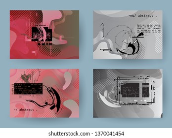 Artistic covers design. Creative colors backgrounds. Trendy futuristic design