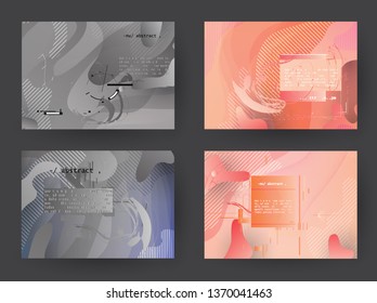 Artistic covers design. Creative colors backgrounds. Trendy futuristic design