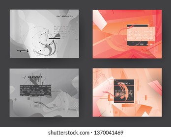 Artistic covers design. Creative colors backgrounds. Trendy futuristic design