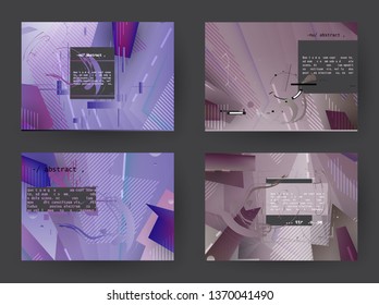 Artistic covers design. Creative colors backgrounds. Trendy futuristic design