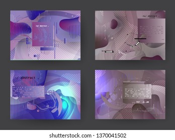 Artistic covers design. Creative colors backgrounds. Trendy futuristic design