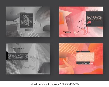 Artistic covers design. Creative colors backgrounds. Trendy futuristic design