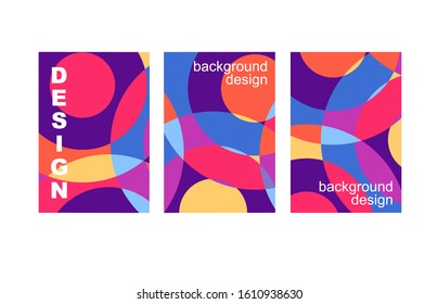 Artistic covers design. Creative colors backgrounds. Trendy futuristic design for corporate business annual report book cover brochure flyer poster. vector template