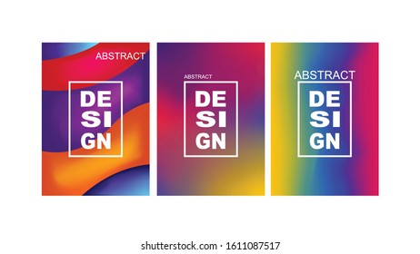 Artistic covers design. Creative colors backgrounds. Trendy futuristic design for corporate business annual report book cover brochure flyer poster. vector template