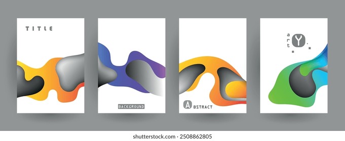 Artistic covers design. Creative colors backgrounds. Trendy futuristic design