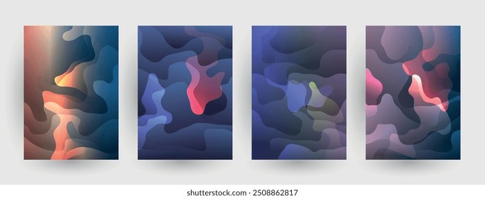 Design de capas artísticas. Planos de fundo de cores criativas. Design futurista moderno